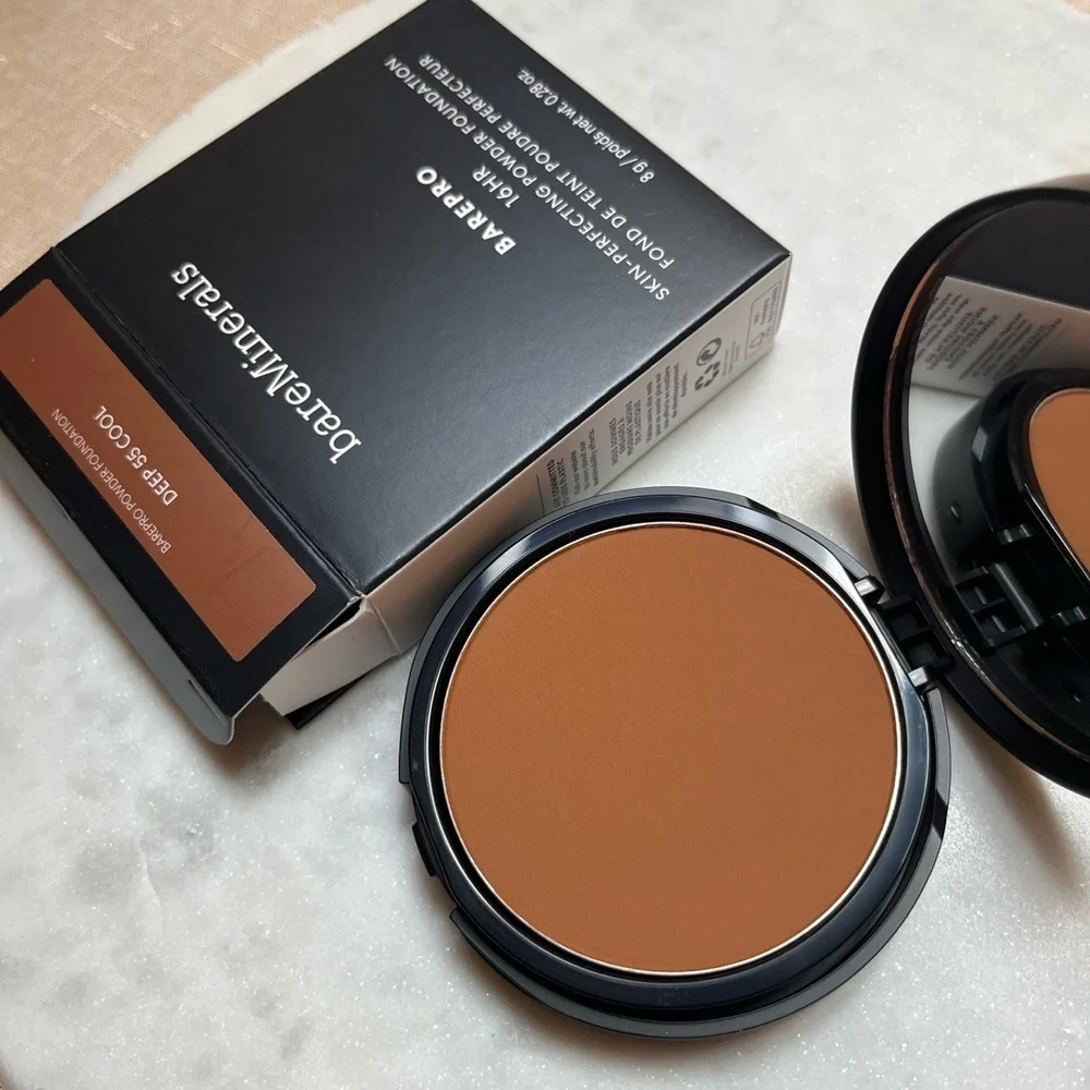 New bareMinerals DEEP 55 COOL‎ Barepro 16HR Skin-Perfecting Powder Foundation